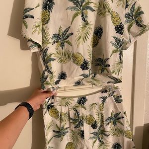 Crop top and short set